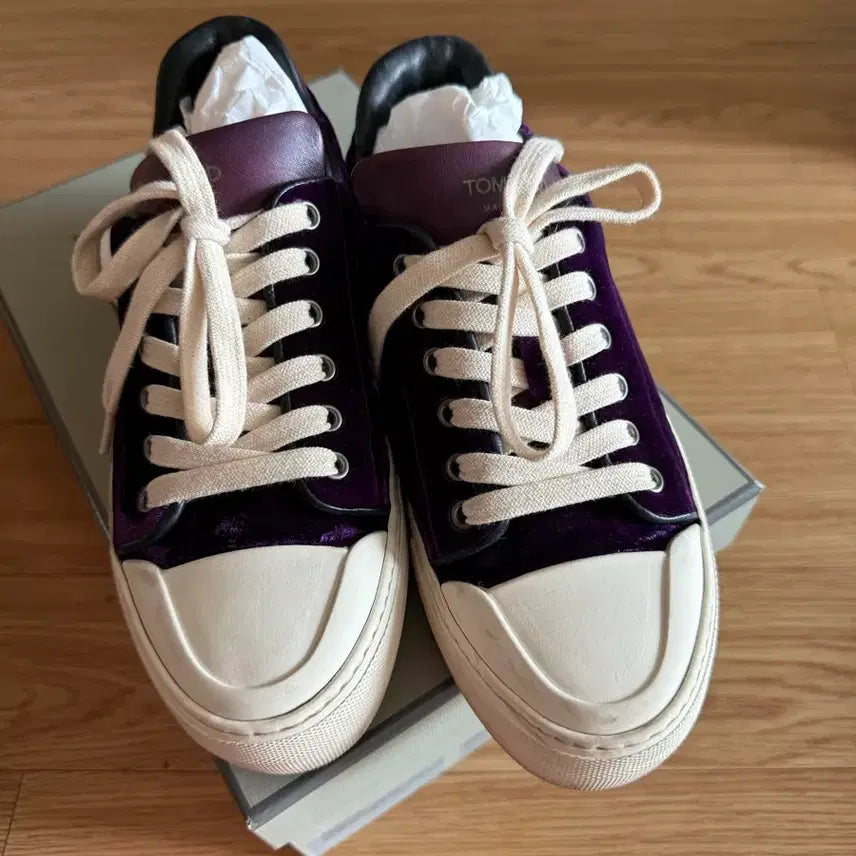 [BUNJANG] Tom Ford Velvet Low-Top Sneakers Purple / 톰포드 벨벳 스니커즈 퍼플