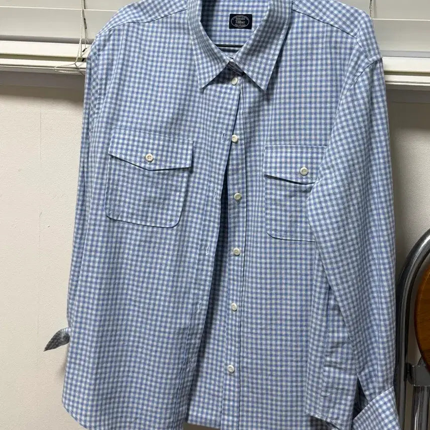 [BUNJANG] TILLBER Plaid Shirt Blue Free Size / (새상품) TILLBER 체크 남방 블루 (free)