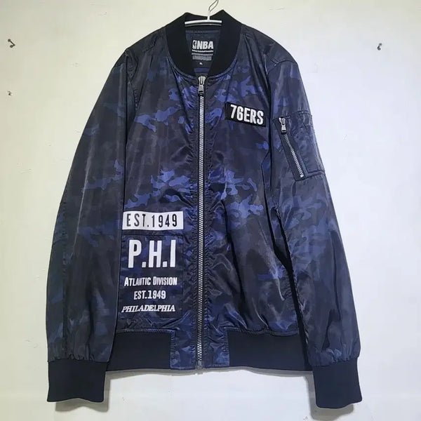 [BUNJANG] Vintage Zone NBA Camo Pattern Blouson Jacket Size 105 / 빈티지존 NBA  카모 패턴 블루종 자켓 105