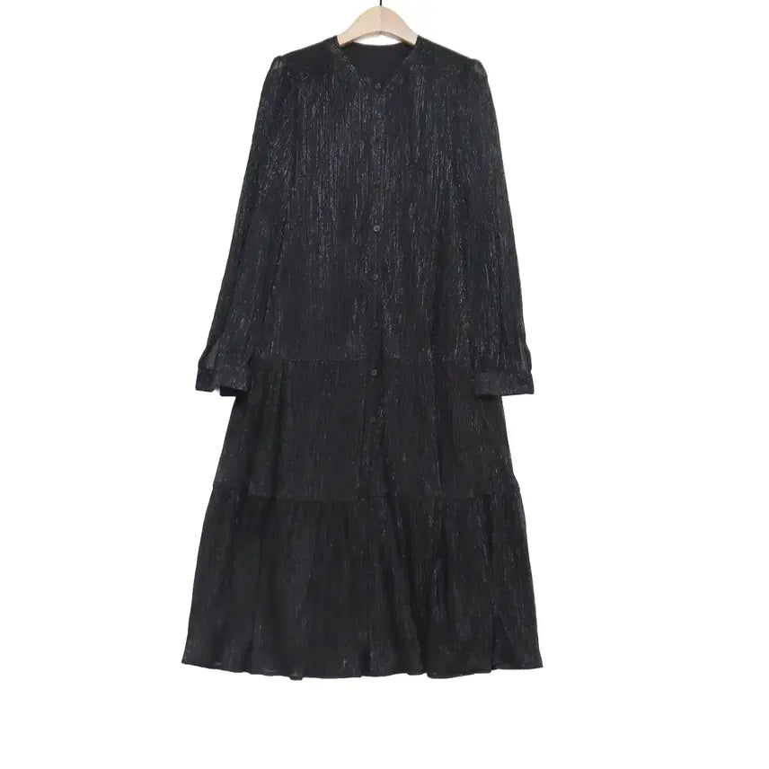 [BUNJANG] Georges Rech Black Silver Glitter Long Dress / GEORGES RECH 조르쥬레쉬 블랙 실버 글리터 롱원피스 66
