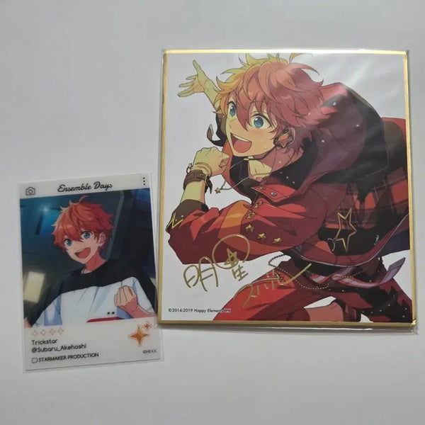 [BUNJANG] Ensemble Stars Akahoshi Subaru Paper Goods Bundle / 앙스타 아케호시 스바루 색지 클리어카드 지류굿즈 일괄판매