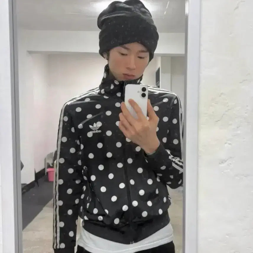 [BUNJANG] Adidas Polka Dot Track Jacket / 나우아임영 땡땡이 도트 아디다스 져지