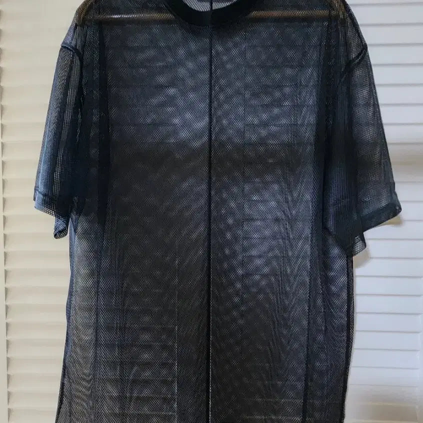[BUNJANG] Black Mesh Short Sleeve T-Shirt / (새상품) 블랙 메쉬 반팔 티셔츠