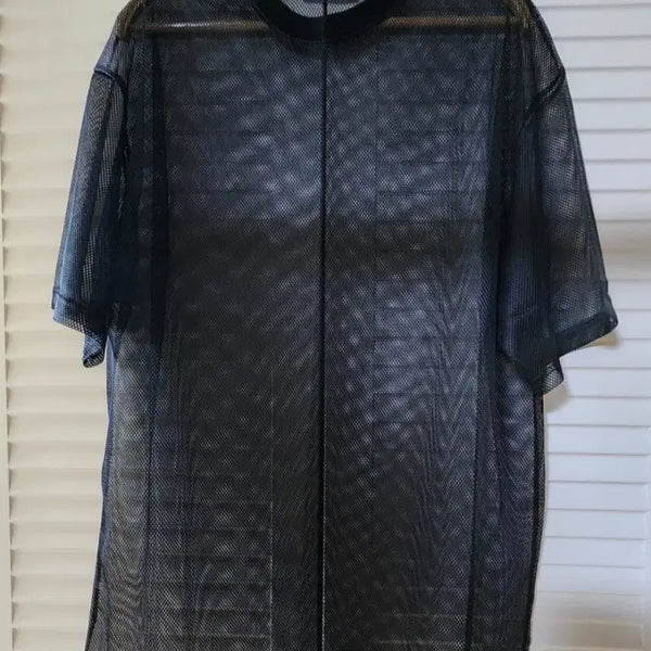 [BUNJANG] Black Mesh Short Sleeve T-Shirt / (새상품) 블랙 메쉬 반팔 티셔츠