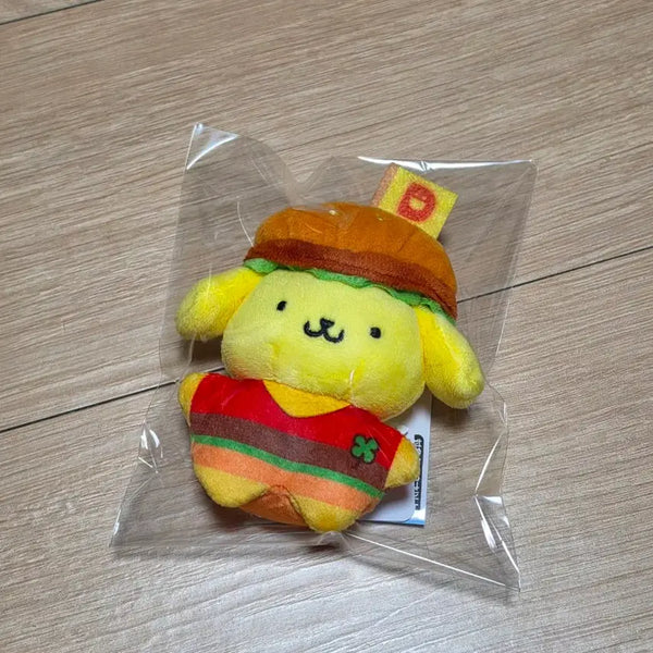 [BUNJANG] Sanrio Pompompurin Hamburger Mascot Plush / 산리오 치마포테 폼폼푸린 햄버거 마스코트 인형