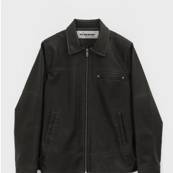 [BUNJANG] Black Up Kuda Washed Leather Jacket / 블랙업 쿠다 워싱 레더 레더자켓 가죽자켓 가을자켓 자켓
