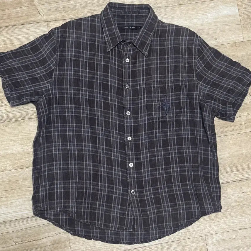 [BUNJANG] Hatching Room Argyle Check Shirt (Size 2/S) / 해칭룸 애로우 아가일 체크 셔츠 2(S)