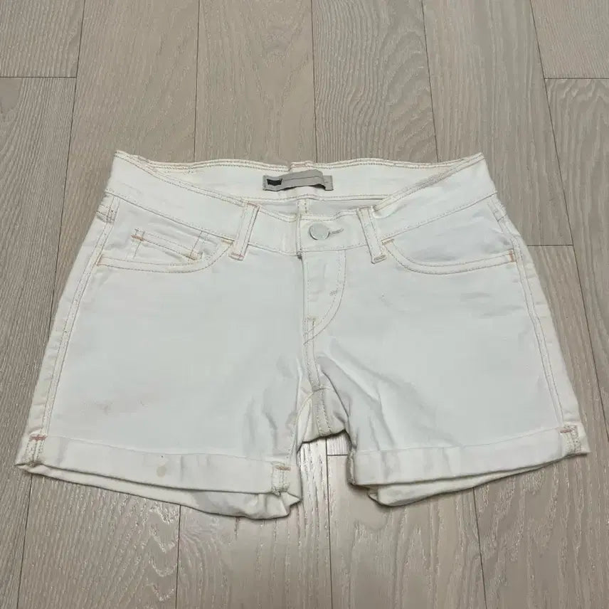 [BUNJANG] Levi's White Denim Roll-up Shorts / Levi's 리바이스 화이트 데님 롤업 숏팬츠 반바지