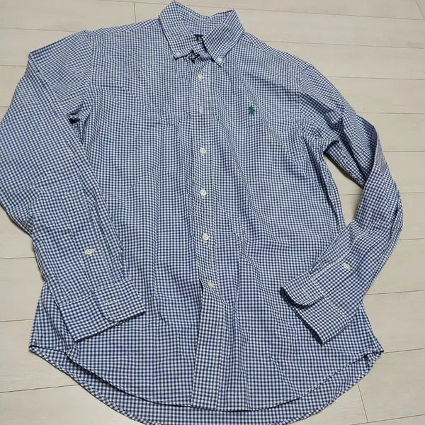 [BUNJANG] Ralph Lauren Gingham Check Slim Fit Men's Shirt / 랄프로렌 깅엄 남성  체크셔츠 M/M
