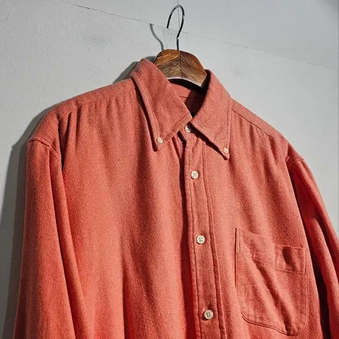 [BUNJANG] Bulit Heavy Cotton Shirt Coral L-XL / 헤비코튼 셔츠 l~XL C709