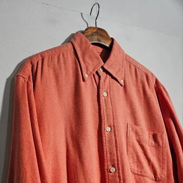 [BUNJANG] Bulit Heavy Cotton Shirt Coral L-XL / 헤비코튼 셔츠 l~XL C709