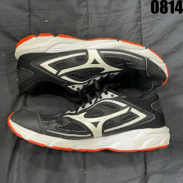 [BUNJANG] Mizuno Running Shoes Black White Orange 250 / 미즈노 운동화 블랙 화이트 오렌지 250