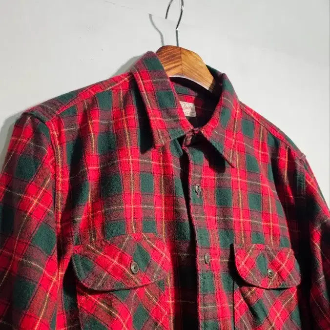 [BUNJANG] Edwin Heavy Cotton Check Shirt C710 (Size M) / Edwin 에드윈 헤비코튼 체크셔츠 C710