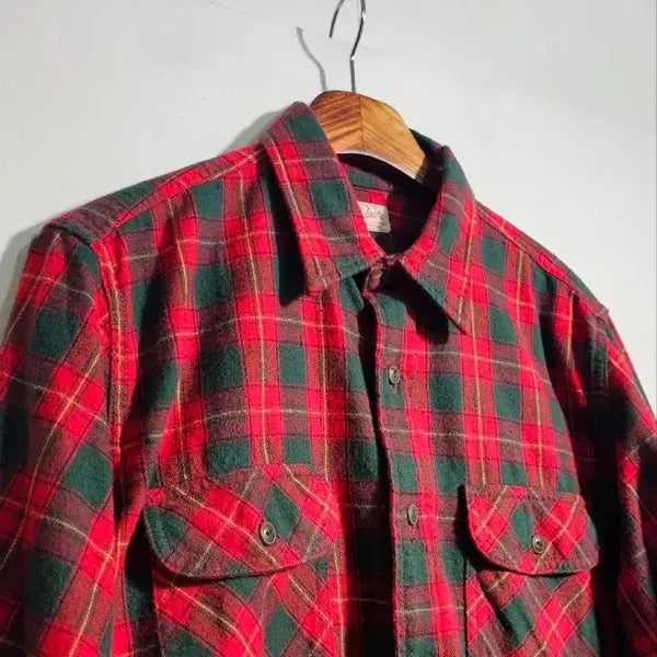 [BUNJANG] Edwin Heavy Cotton Check Shirt C710 (Size M) / Edwin 에드윈 헤비코튼 체크셔츠 C710