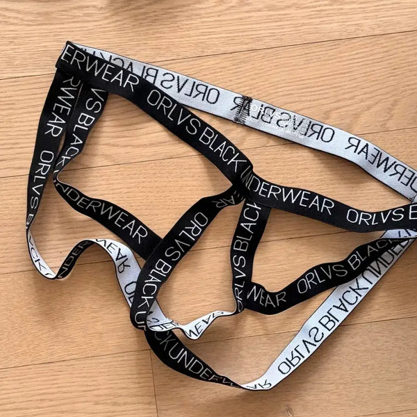 [BUNJANG] ORLVS BLACK UNDERWEAR String Strap Briefs / 남자 남성 섹시 끈 작스트랩 팬티