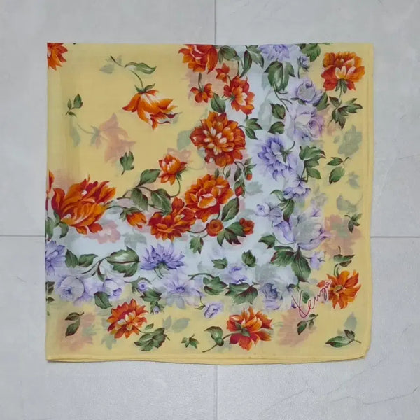 [BUNJANG] Kenzo Flower Handkerchief / 겐조 플라워 손수건