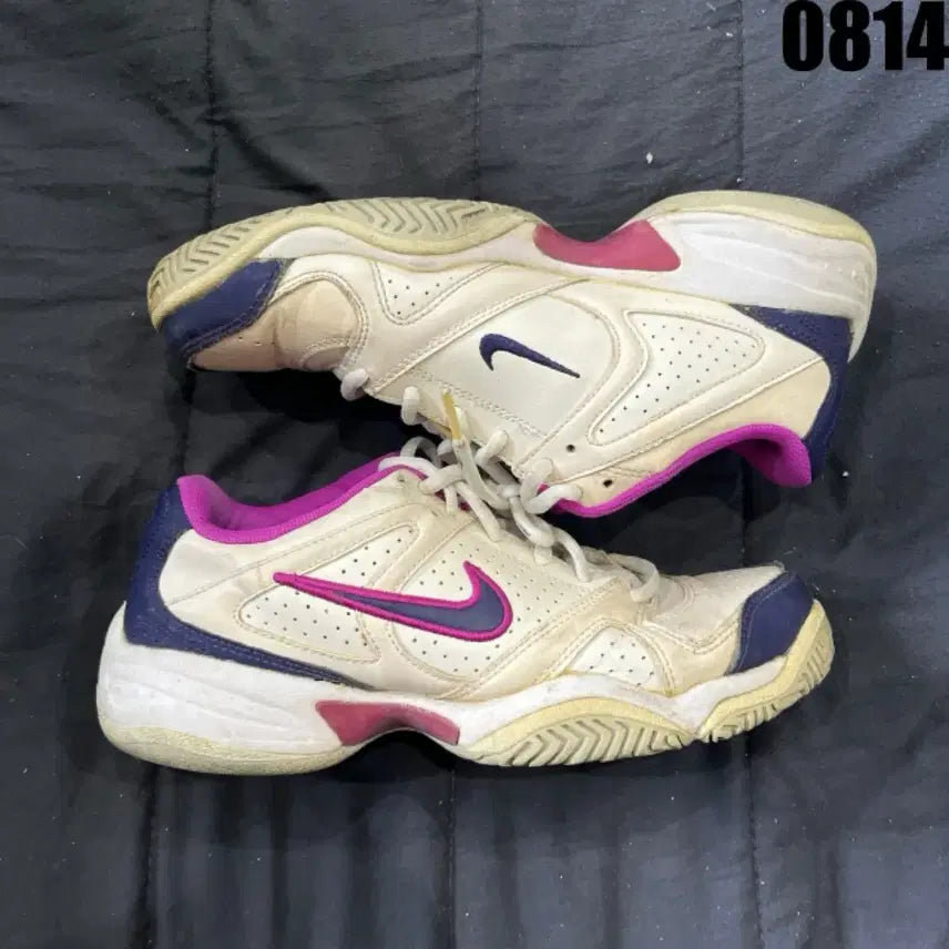 [BUNJANG] Nike Tennis Shoes White/Purple/Navy 240mm / 나이키 테니스화 화이트/퍼플/네이비 240