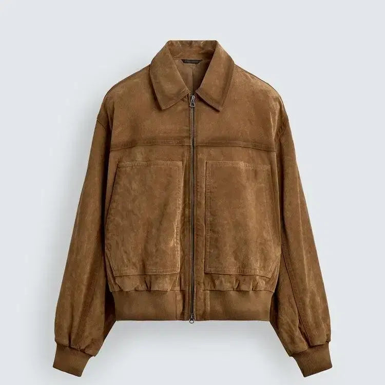 [BUNJANG] Zara Relaxed Fit Real Suede Leather Jacket / 자라 릴렉스드 핏 리얼 스웨이드 가죽자켓 26년신상 새제품