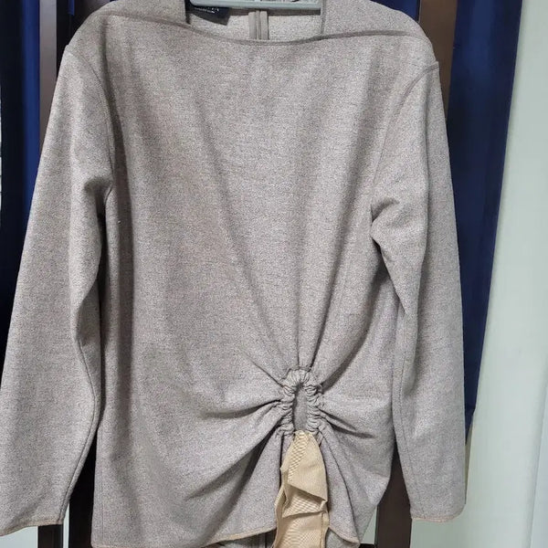 [BUNJANG] Lanvin Collection Women's Wool Shirring Ribbon Blouse Size 82 / 랑방컬렉션 여성 울 셔링 리본 블라우스 82