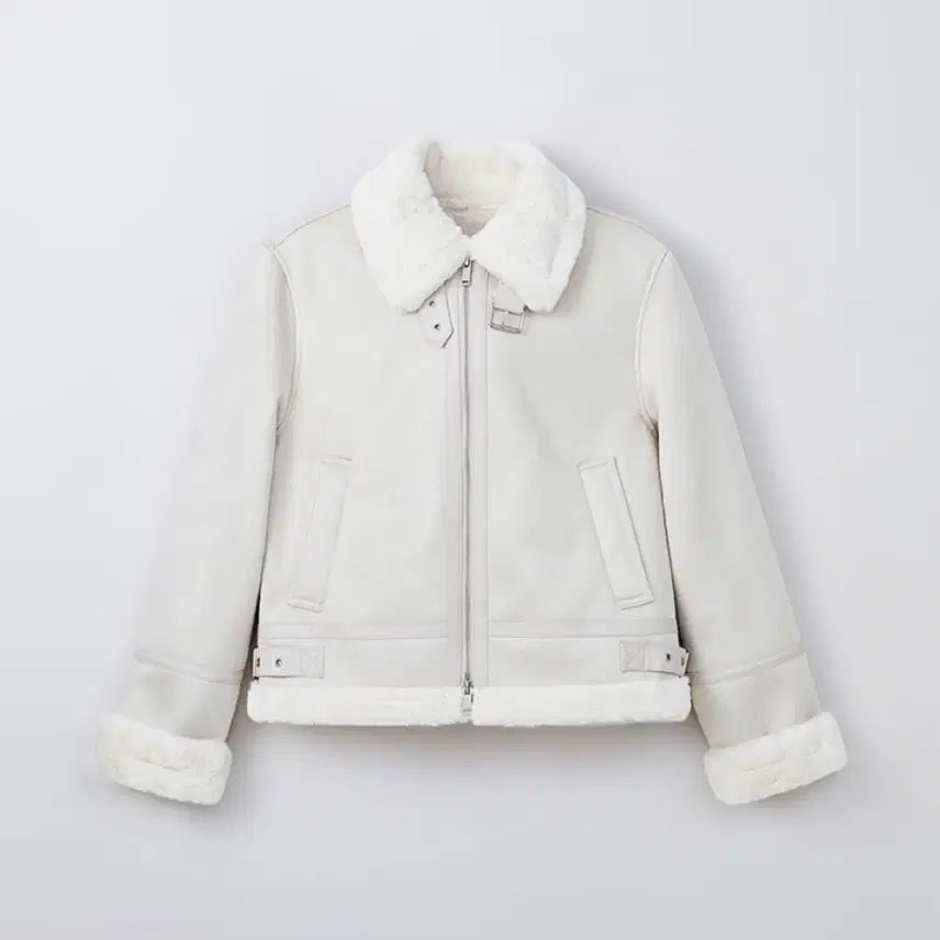 [BUNJANG] SPAO Faux Fur Mustang Jacket Cream Size M / 스파오 퍼 무스탕 90 (M)