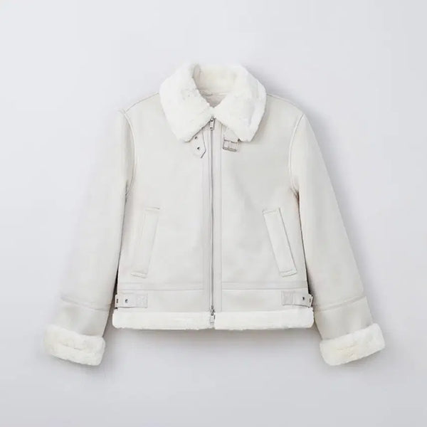 [BUNJANG] SPAO Faux Fur Mustang Jacket Cream Size M / 스파오 퍼 무스탕 90 (M)