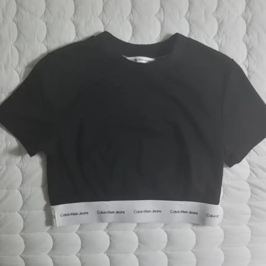 [BUNJANG] Calvin Klein Cropped T-Shirt / (정품) 캘빈클라인 크롭탑 반팔 티셔츠