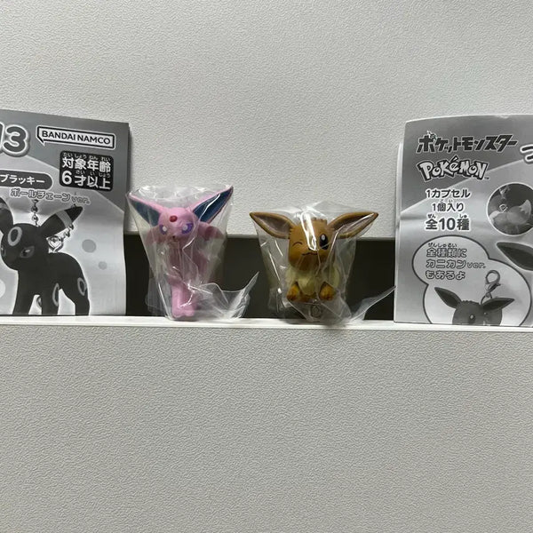 [BUNJANG] Pokemon Eevee Sylveon Connected Gacha Figures Set / 포켓몬스터 (이브이,에브이) 대롱 데롱 연결 가챠 피규어 2종 일괄 굿즈