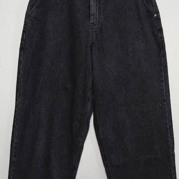 [BUNJANG] threetimes Washed Black Wide Denim Pants (Size 66-66.5) / 쓰리타임즈 threetimes [66~66반] 워시드 블랙 와이드 데님 팬츠