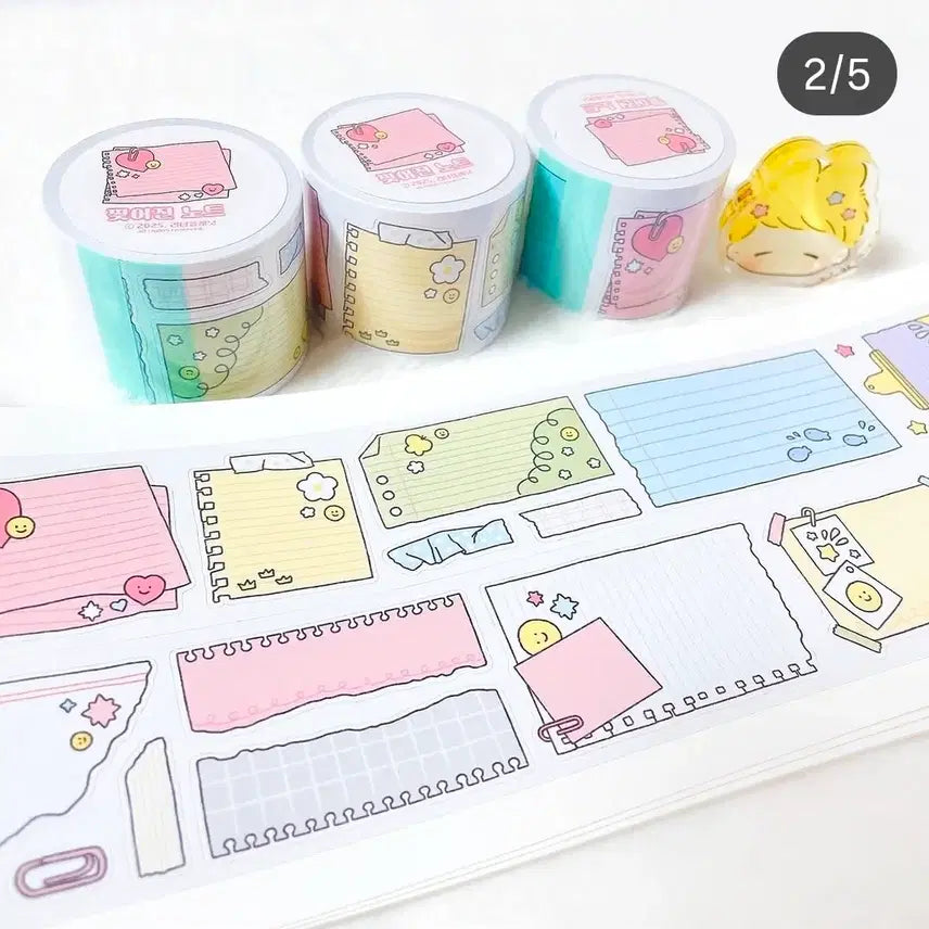 [BUNJANG] Rita Planet Torn Notebook Kiss Cut Memo Pad / 띵) 리타플래닛 찢어진노트 키스컷