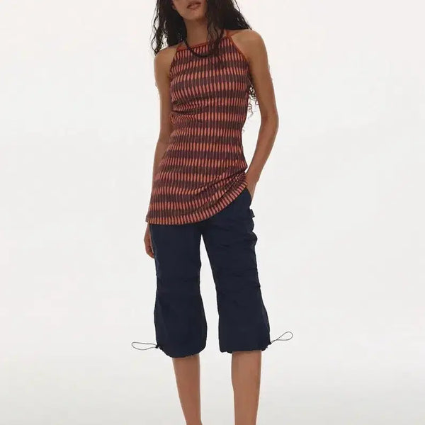 [BUNJANG] Hata Capri Pants - Navy / 하타 카프리팬츠 - 네이비