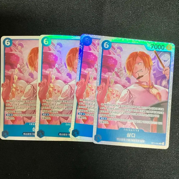 [BUNJANG] One Piece Card Sanji SR Set (4 cards) / 원피스 카드 상디 sr 4장