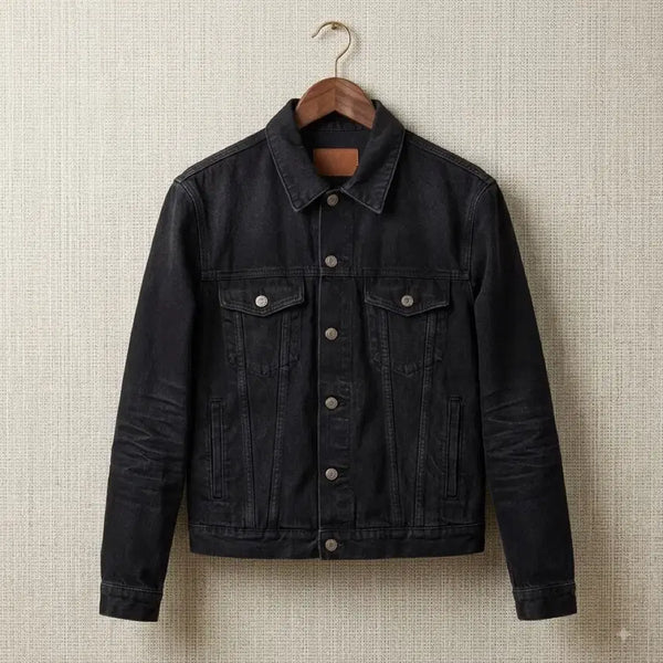 [BUNJANG] RECTO 24FW Vincent Denim Trucker Jacket Black / 24FW 렉토 빈센트 데님 트러커 로제 차정원 자켓 점퍼 블랙