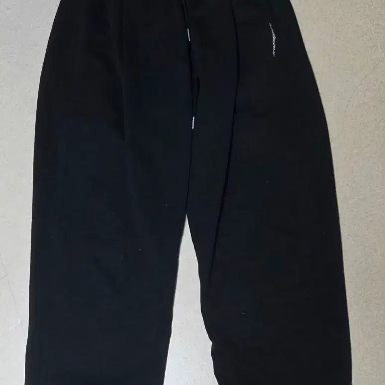 [BUNJANG] Unisex Black Wide-Leg Training Pants - Size M / 새상품 블랙 와이드팬츠 남녀공용 M사이즈 트레이닝바지 키작남 키작녀