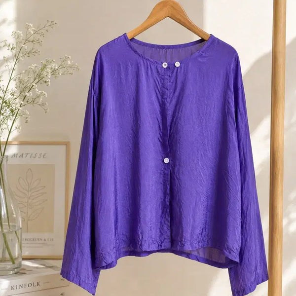 [BUNJANG] Elegant Purple Lightweight Jacket Outerwear / 예쁜 보라색 얇은 재킷 겸 아우터 55-66정도 사이즈