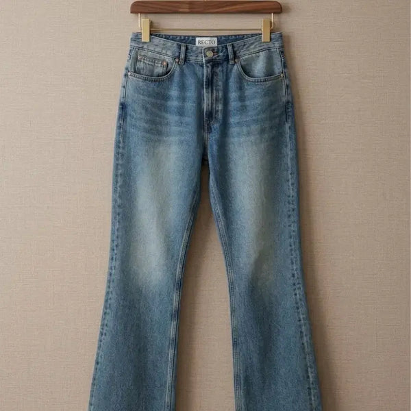 [BUNJANG] RECTO 25FW Flare Denim Pants Vintage Blue / 25FW 렉토 플레어 데님 팬츠 진 빈티지 블루