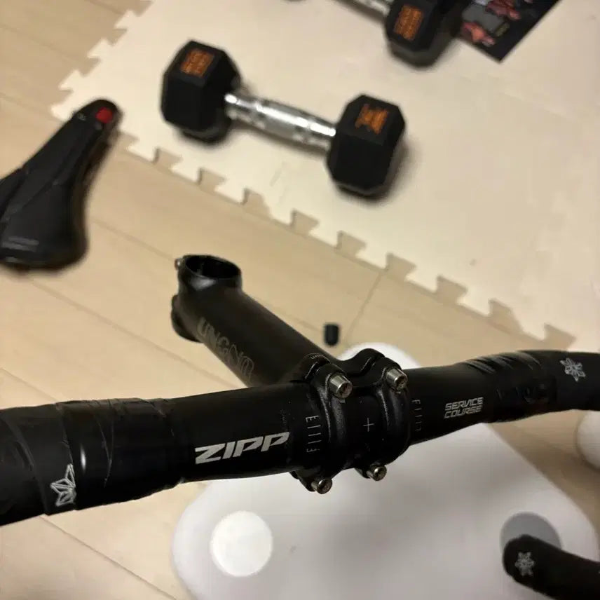 [BUNJANG] UNO 120mm 7-Degree Stem with ZIPP Service Course 70 Ergo Handlebar / 짚 핸들셋