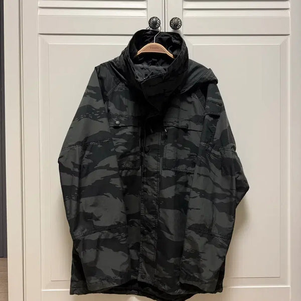 [BUNJANG] New Era Black Tiger Camo Windbreaker Jacket XL / 뉴에라 블랙타이커 자켓