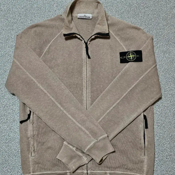 [BUNJANG] Stone Island Logo Zip-Up Cardigan M Size / [M 사이즈] 스톤아일랜드 와펜 집업 셔츠 가디건
