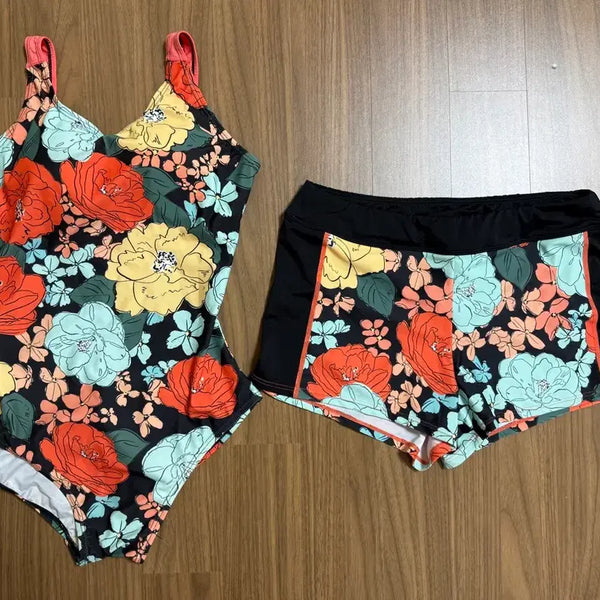 [BUNJANG] Elle Women's One-Piece Swimsuit Set Size 90-95 / 엘르 여성 원피스 수영복 세트 90-95