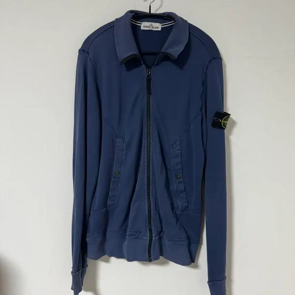 [BUNJANG] Stone Island Zip-Up Jersey Navy L / 스톤아일랜드 집업 저지 L