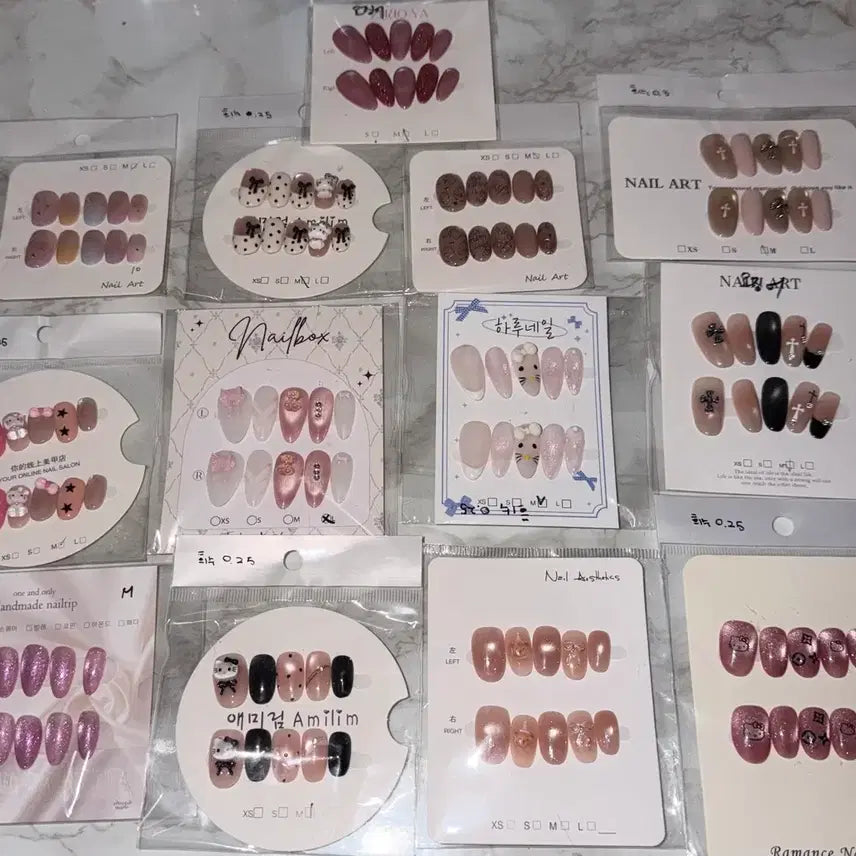 [BUNJANG] Handmade Nail Tips Set / 네일팁/급처