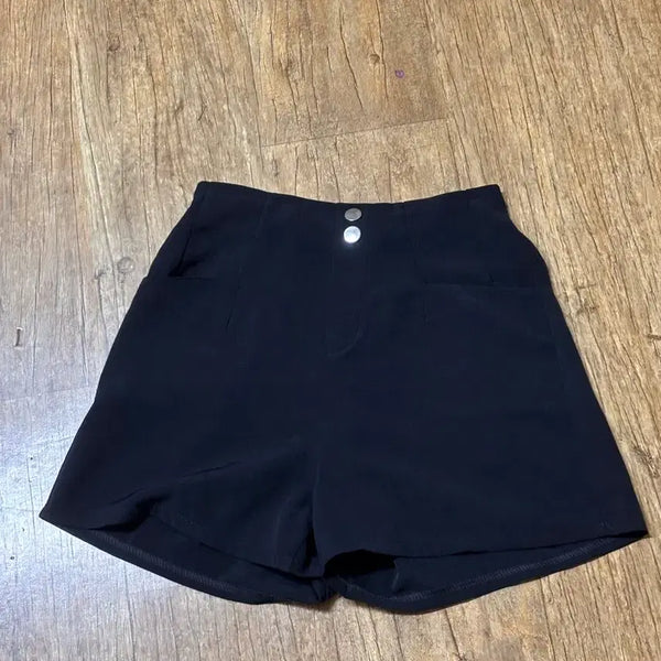 [BUNJANG] Black High-Waisted Summer Shorts (Size 44-55) / 검정 숏팬츠 핫팬츠 얇은바지 여름반바지 44-55(55반)사이즈