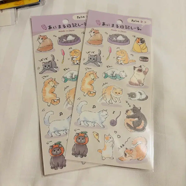 [BUNJANG] Cat Stickers (Washi Tape Material) / 고양이스티커(마스킹재질)