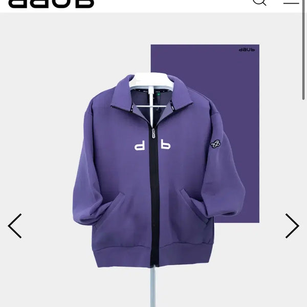 [BUNJANG] Daub Zipper Jacket Purple (Fleece) Unisex / daub 집업 자켓 퍼플(기모)(남녀공용)
