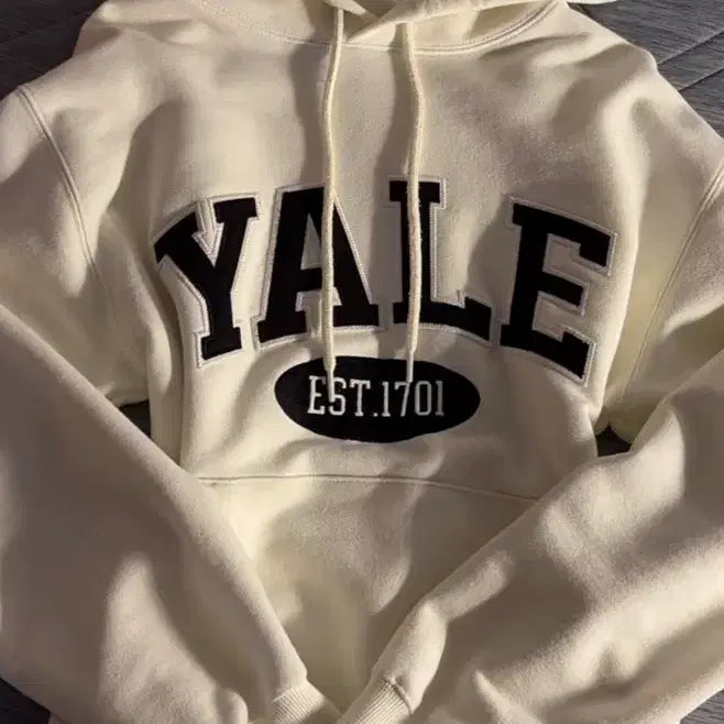[BUNJANG] Yale White Hoodie / 예일 화이트 후드티