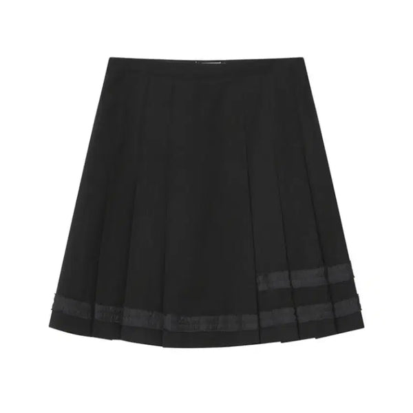 [BUNJANG] Miseki Seoul Trimmed Midi Skirt Black / 미세키서울 Trimmed midi skirt BLACK