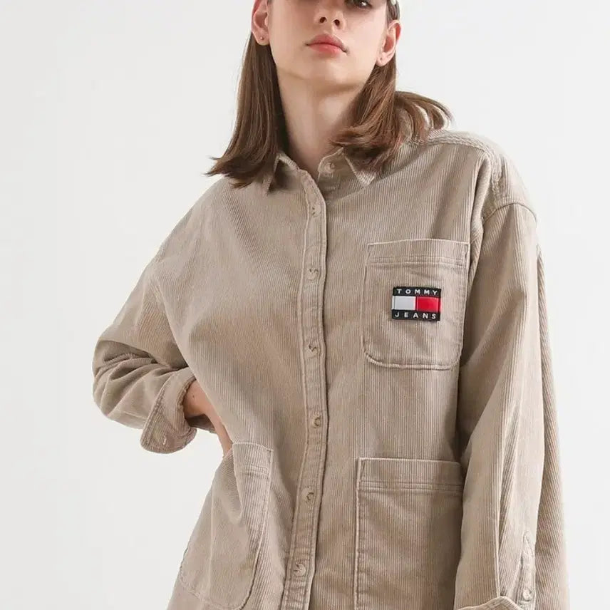 [BUNJANG] Tommy Jeans Corduroy Oversized Jacket (Size S) / [새상품(택O)] (정가16.8만) 타미진스 코듀로이 오버사이즈 자켓 S 남녀공용