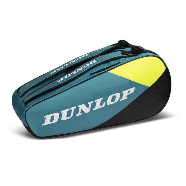 [BUNJANG] Dunlop SX Club 6 Racket Bag Teal/Black/Yellow / 던롭 가방 2단 SX 클럽 6RKT 라켓백 10364027 TEAL/BK/YL