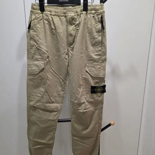 [BUNJANG] Stone Island 20SS RE-T Beige Cargo Jogger Pants / 스톤아일랜드 20ss 베이지 카고 트랙 조거팬츠 RE-T 32