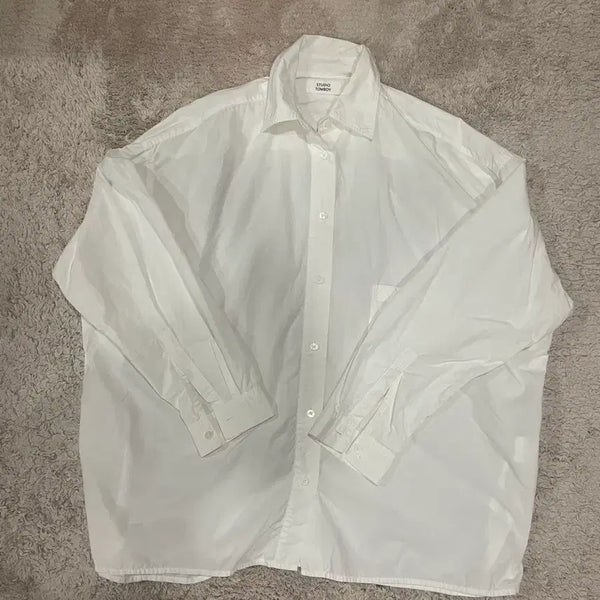 [BUNJANG] Studio Tomboy Oversized White Shirt Big Size / 스튜디오 톰보이 오버핏 화이트 셔츠 빅사이즈